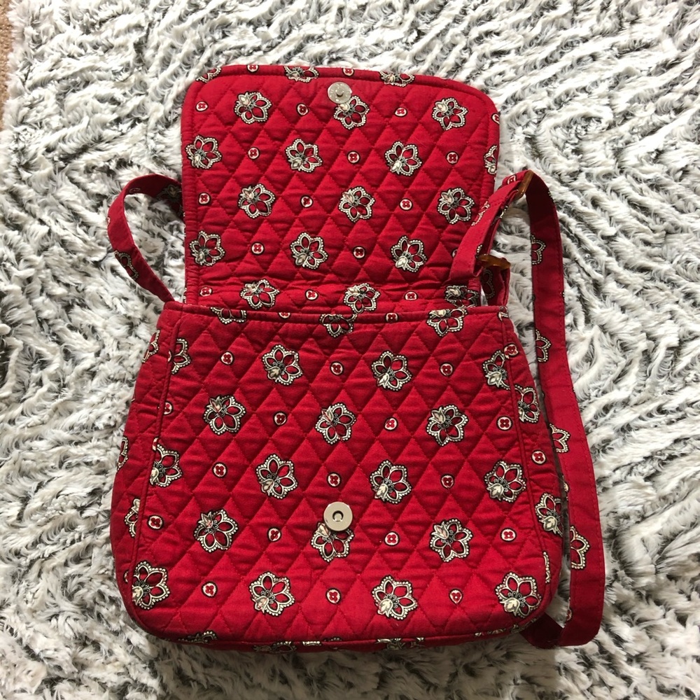 Red Vera Bradley Over the Shoulder Purse/Handbag:
